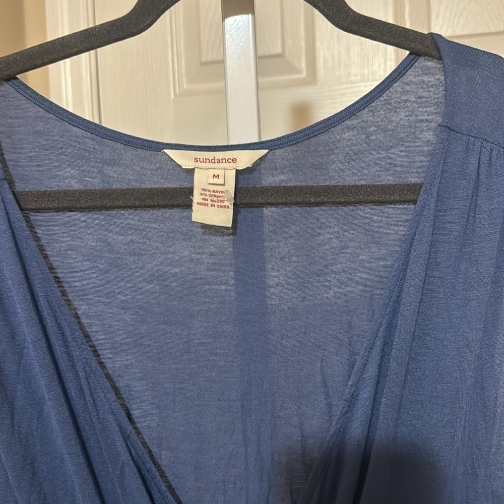 Sundance cornflower blue ruffle maxi dress - Picture 3 of 6
